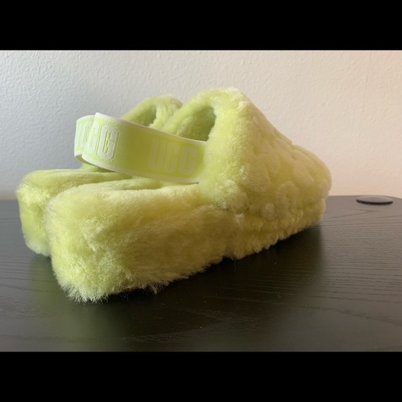 New UGG WOMEN'S FLUFF YEAH POLLEN POPPY SLIPPER SLIDES  S/N 1118459 - Picture 3 of 7